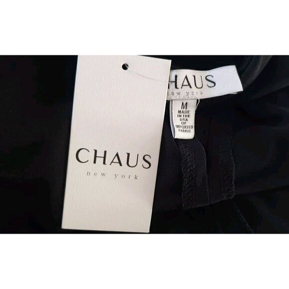 NWT CHAUS NY BLACK EMBELLISHED SILVER & PEARL BEADED SLEEVELESS BLOUSE TOP SZ... - Picture 5 of 8